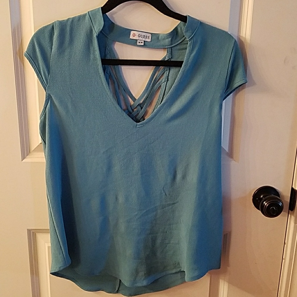 NWOT Guess women's criss Cross back shirt